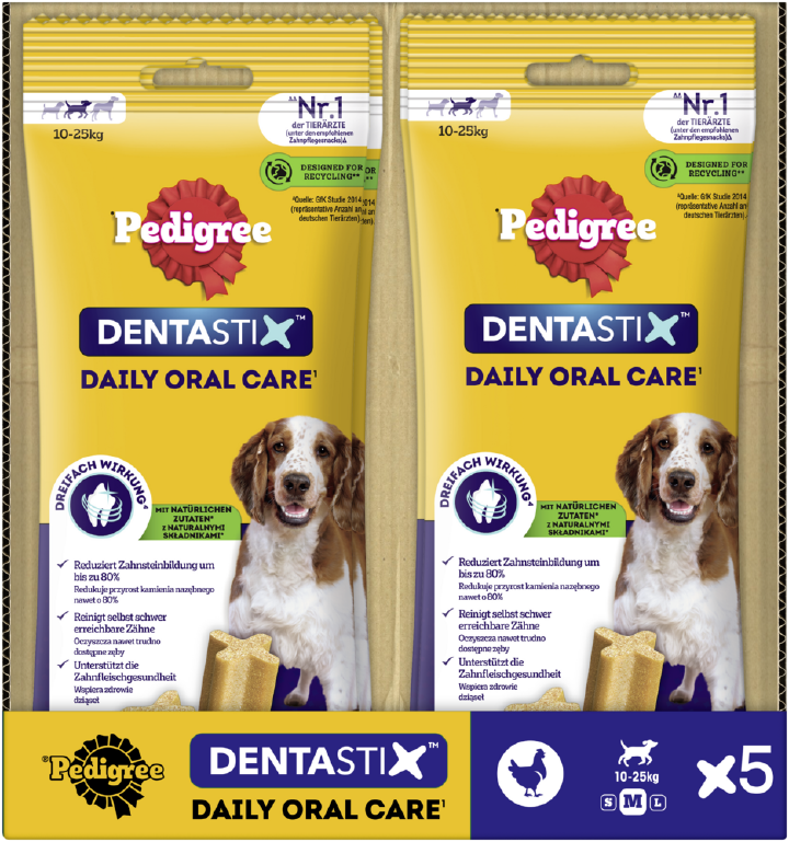 Pedigree Hundeleckerli DentaStix Daily Oral Care für mittlere Hunde